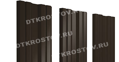 Фото евроштакетника для забора Twin GreenCoat Pural BT 0.5 темно-коричневый со склада в Ростове-на-Дону