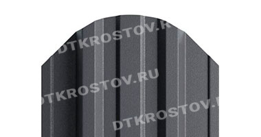 Фото евроштакетника для забора МП TRAPEZE фигурный верх 0.45 с покрытием VikingMP графитовый серый со склада в Ростове-на-Дону