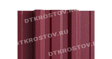 Фото евроштакетника для забора МП TRAPEZE прямой верх 0.45 с покрытием VikingMP красное вино со склада в Ростове-на-Дону