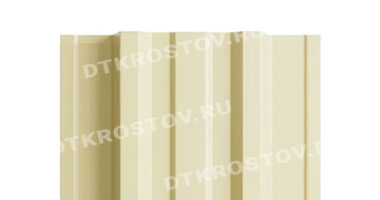 Фото евроштакетника для забора МП TRAPEZE прямой верх 0.5 с покрытием NormanMP светлая слоновая кость со склада в Ростове-на-Дону