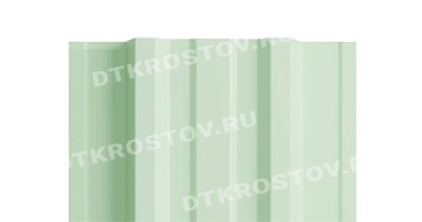 Фото евроштакетника для забора МП TRAPEZE прямой верх 0.5 с покрытием NormanMP бело-зеленый со склада в Ростове-на-Дону