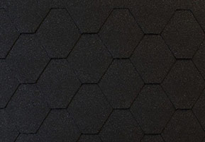 фотография гибкой черепицы Руфшилд марки фамили эко лайт стандарт цвет графитно-черный