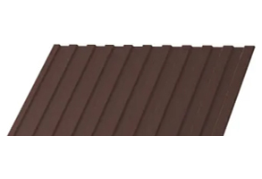 Профлист С-8х1150 толщиной 0,5 мм в покрытии VikingMP E шоколадно-коричневый со склада в Ростове-на-Дону