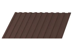 Профлист С-8х1150 толщиной 0,4 мм в покрытии полиэстер шоколадно-коричневый со склада в Ростове-на-Дону