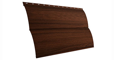 Фото металлического сайдинга Блок-хаус new 0.45 Print Elite Choco Wood со склада в Ростове-на-Дону