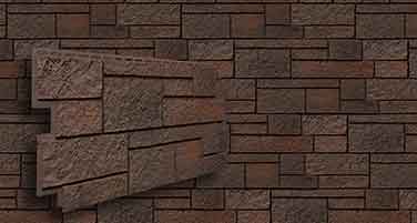  Фотография фасадной панели VOX Solid Sandstone Dark Brown со склада в Ростове-на-Дону